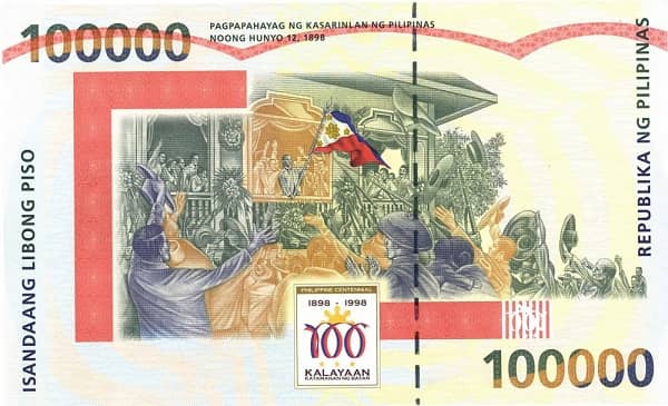 100000 Piso Philippine Independence