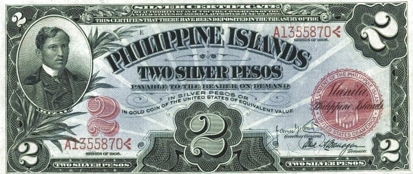 2 silver pesos