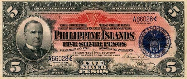 5 silver pesos