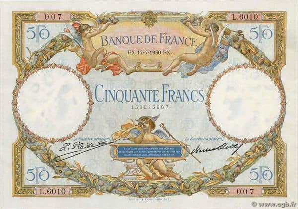 50 francs Luc Olivier Merson
