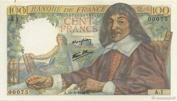 100 francs Descartes