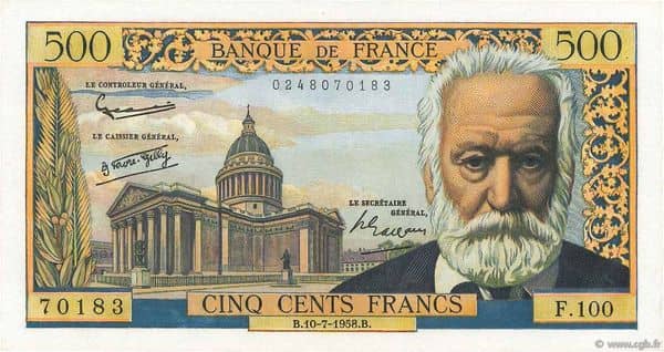 500 francs Victor Hugo