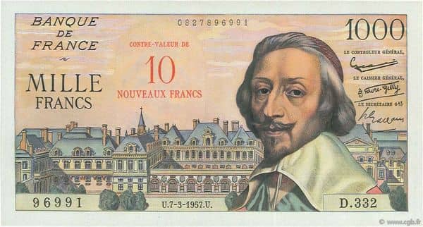 10 nouveaux francs Richelieu