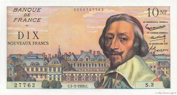 10 nouveaux francs Richelieu
