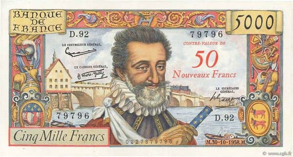 50 nouveaux francs Henri IV