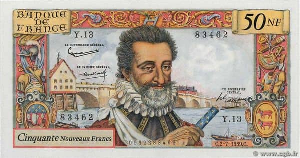 50 nouveaux francs Henri IV