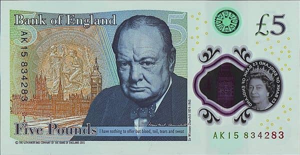 5 Pounds Winston Churchill