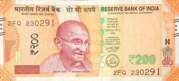 200 Rupees Mahatma Gandhi