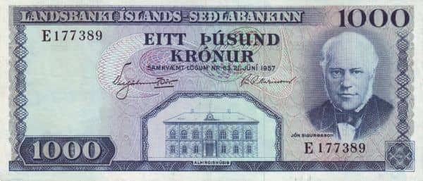 1000 Krónur Landsbanki Íslands - Seðlabankinn