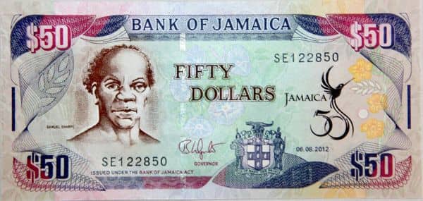 50 Dollars Golden Jubilee of Jamaica