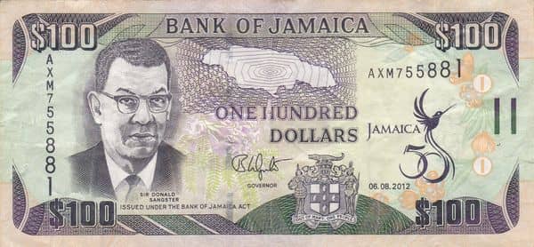 100 Dollars Golden Jubilee of Jamaica