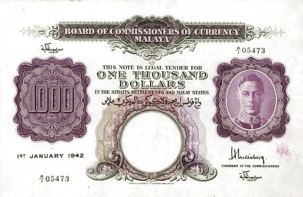 1000 Dollars George VI