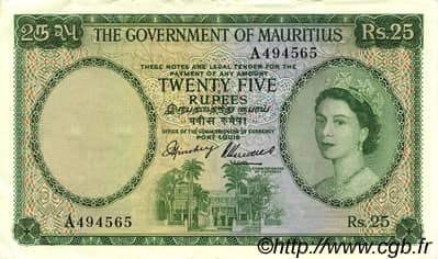 25 Rupees Elizabeth II