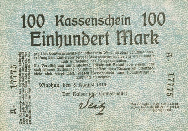 100 Mark German South West Africa