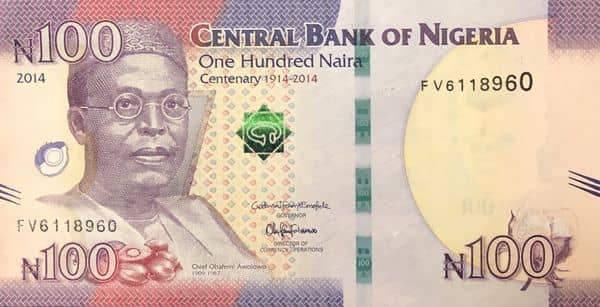 100 Naira Nigeria's 100 Years of Existence