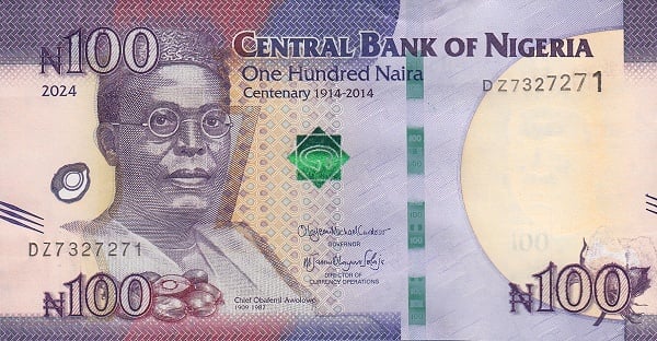 100 naira (Centennial Existence of Nigeria)