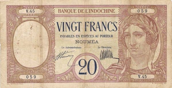 20 Francs Nouméa