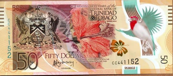 50 Dollars Central Bank Golden Jubilee