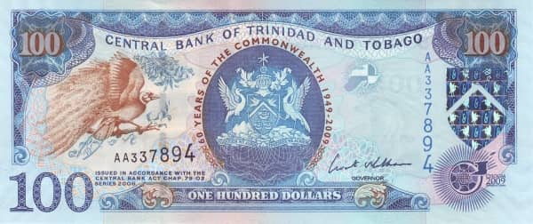 100 Dollars 60 Years of the Commonwealth & the 2009 Commonwealth Heads of Government Meeting