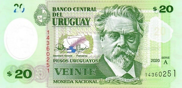 20 Uruguayan pesos