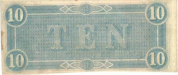 10 Dollars Confederate States of America