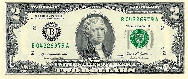 2 dollars