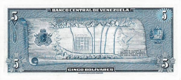 5 Bolívares Caracas Quadricentenary