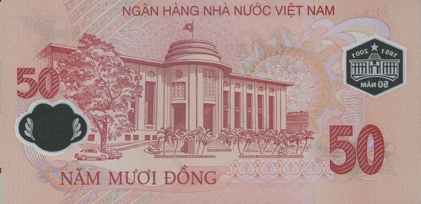 50 Dong 50th Anniversary of the National Bank