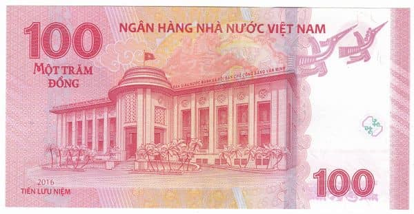 100 Dong - 65th Anniversary of the National Bank