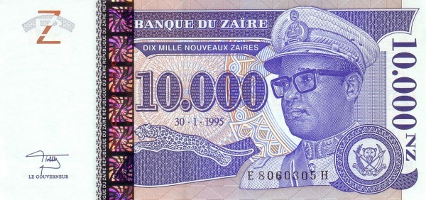 10000 nouveaux zaïres