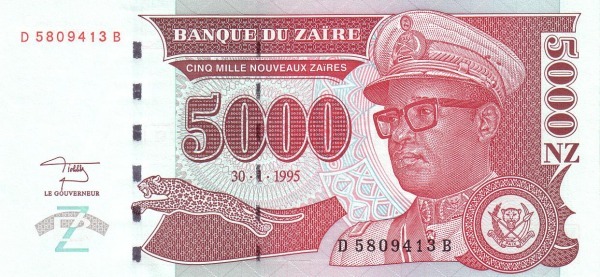 5000 nouveaux zaïres