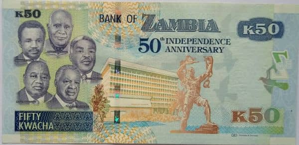 50 Kwacha 50th Independence Anniversary