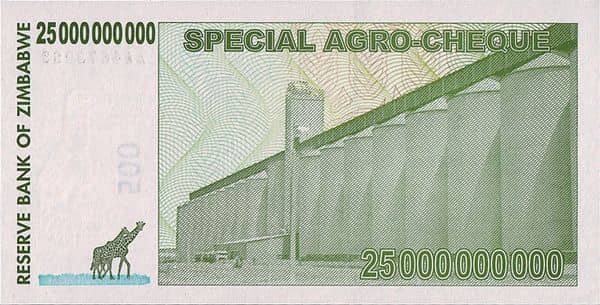 25000000000 Dollars Special Agro-Cheque