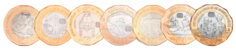 Mexican 20 Peso Commemorative Coins