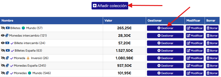 How to create my coin collection?