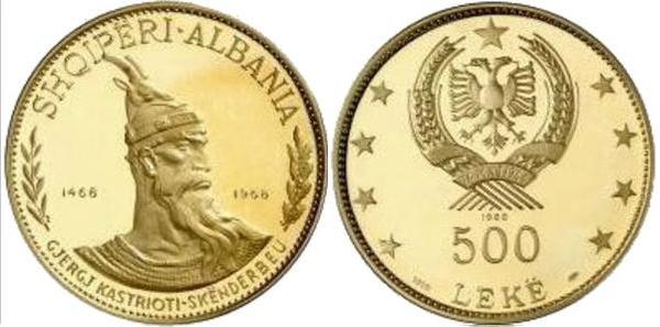 500 leke (500th Anniversary of the death of Prince Skanderbeg)