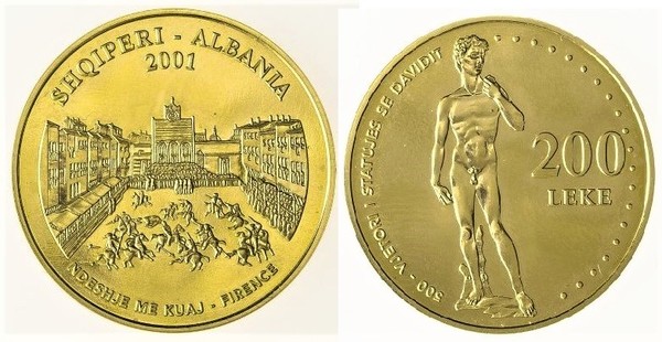 200 leke (500th Anniversary of Michelangelo's statue of David)