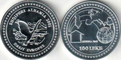 100 leke (Integración albanésa-europea)