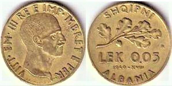 0,05 lek (Italian Occupation)