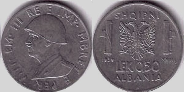 0,50 lek (Italian Occupation)