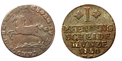 1 pfennig (George IV)