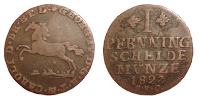 1 pfennig (George IV)