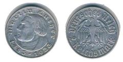 2 reichsmark (450 Aniversario de Martin Luther)