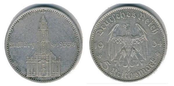 5 reichsmark (1st Anniversary of the Nazi-Church Government of the Potsdam Garrison)