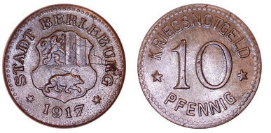 10 pfennig (City of Berleburg-Prussian province of Westphalia)