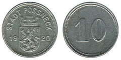 10 pfennig (Ciudad de Pößneck-Estado federado de Turingia)