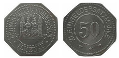 50 pfennig (Ciudad de Ilmenau-Estado federado de Sajonia-Weimar-Eisenach)