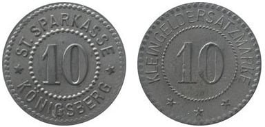 10 pfennig (City of Königsberg-Länder of Saxony-Coburg-Gotha)