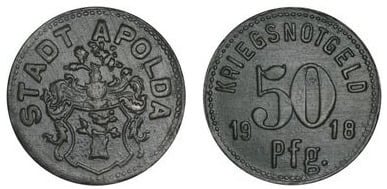 50 pfennig (City of Apolda - Land of Saxony-Weimar-Eisenach)