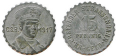 15 pfennig (Ciudad de Krefeld-Provincia prusiana de Rin)